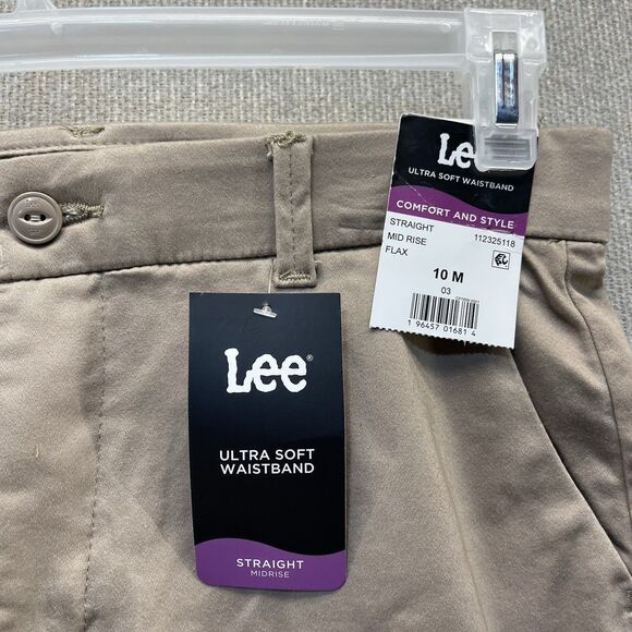 Lee Pants Ultra Soft Waistband Comfort Straight Leg Mid Rise Women's 10 M - Picture 12 of 14